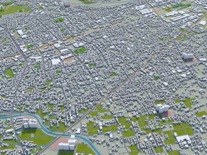 yaizu city japan 25km 3D Model