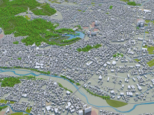 yaizu city japan 25km Model 3D