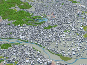 yaizu city japan 25km 3D Model