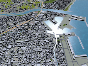 yaizu city japan 25km Model 3D