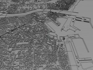 yaizu city japan 25km Model 3D