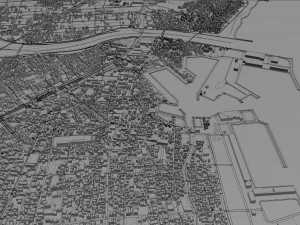 yaizu city japan 25km 3D Model