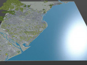 yaizu city japan 25km 3D Model