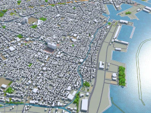 yaizu city japan 25km 3D Model