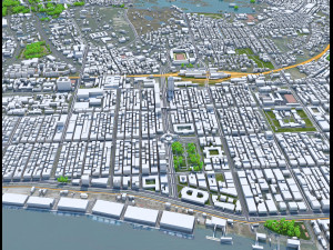 Yangon city myanmar 60km Modelo 3D