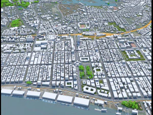 Yangon city myanmar 60km 3D Model