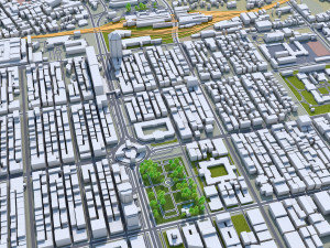 Yangon city myanmar 60km Modelo 3D