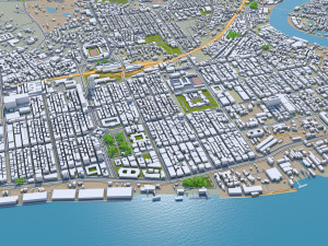 Yangon city myanmar 60km Modelo 3D