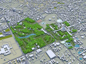 Yangon city myanmar 60km 3D Model
