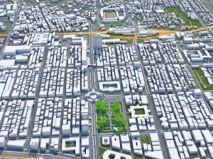 Yangon city myanmar 60km Modelo 3D
