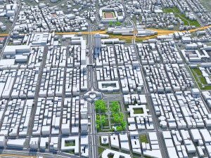 Yangon city myanmar 60km 3D Model