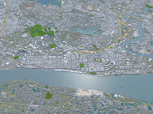 Yangon city myanmar 60km Modelo 3D