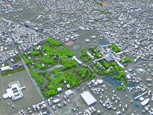 Yangon city myanmar 60km Modelo 3D