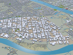 Yangon city myanmar 60km 3D Model