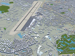 Yangon city myanmar 60km 3D Model