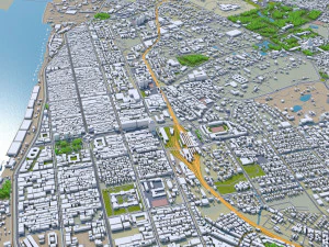 Yangon city myanmar 60km 3D Model