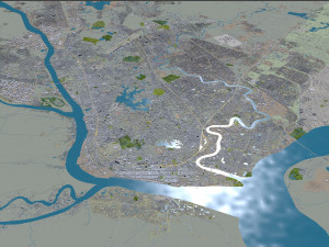 Yangon city myanmar 60km Modelo 3D