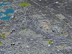 Yangon city myanmar 60km 3D Model