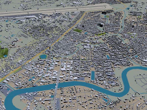Yangon city myanmar 60km 3D Model