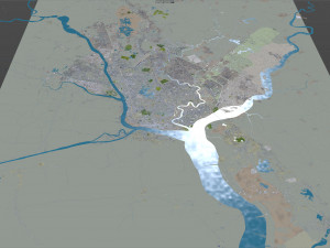 Yangon city myanmar 60km Modelo 3D