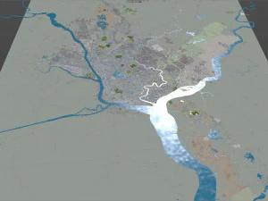 Yangon city myanmar 60km 3D Model