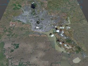 Yangon city myanmar 60km 3D Model