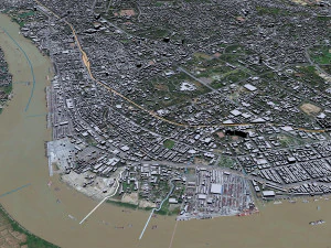 Yangon city myanmar 60km 3D Model