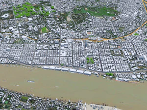 Yangon city myanmar 60km 3D Model