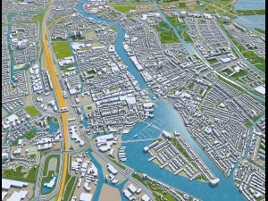 zaanstad city netherlands 25km 3D Model