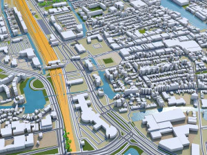zaanstad city netherlands 25km 3D Model