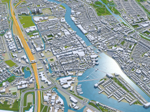 zaanstad city netherlands 25km Modelo 3D