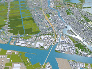 zaanstad city netherlands 25km 3D Model