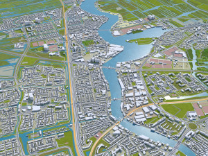 zaanstad city netherlands 25km Modelo 3D