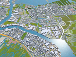 zaanstad city netherlands 25km Modelo 3D