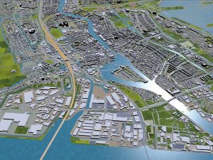 zaanstad city netherlands 25km 3D Model