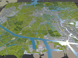 zaanstad city netherlands 25km 3D Model