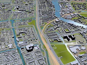 zaanstad city netherlands 25km 3D Model