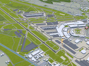 zurich city switzerland 30km 3D Model