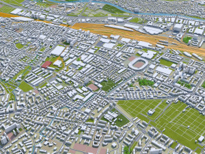 zurich city switzerland 30km Model 3D