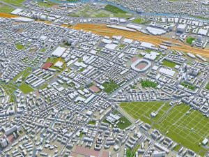 zurich city switzerland 30km 3D Model