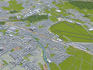 zurich city switzerland 30km 3D Model