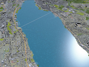 zurich city switzerland 30km Model 3D