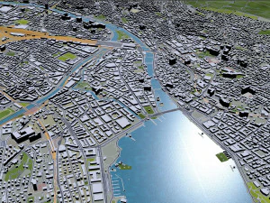 zurich city switzerland 30km 3D Model