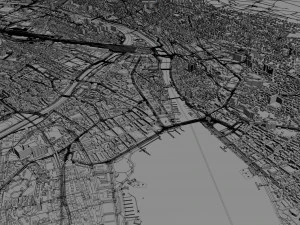 zurich city switzerland 30km 3D Model