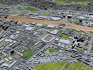 zurich city switzerland 30km 3D Model