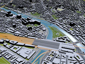 zurich city switzerland 30km 3D Model
