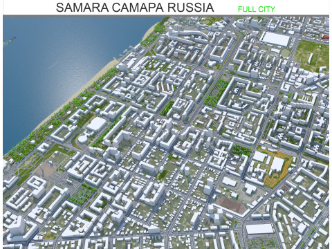 Samara city russia 70km 3D Model