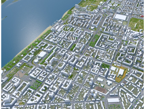 Samara city russia 70km 3D मॉडल