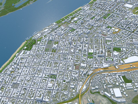 Samara city russia 70km 3D मॉडल