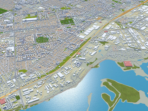 Samara city russia 70km 3D मॉडल